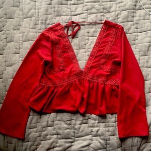 Medium red blouse, lightly worn